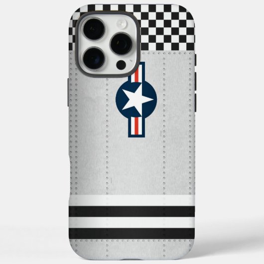 Vliegtuig Fuselage Rivet Metal Gecontroleerd Case-Mate iPhone Case (Achterkant)