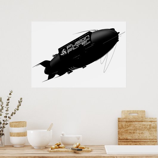 Vliegtuig FusionFilter Poster (Keuken)