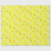 Vliegtuig Geel Baby Ventilatorpapier Cadeaupapier (Vlak)