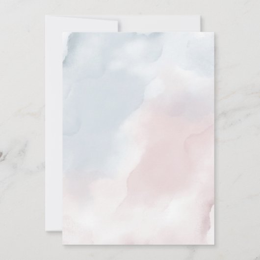 vliegtuig Gender Reveal Party Kaart (Achterkant)