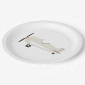  vliegtuig gepersonaliseerde kinderen verjaardag papieren bordje (Gekanteld)