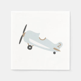  vliegtuig gepersonaliseerde kinderen verjaardag servet