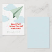 vliegtuig Geweldige papier vliegtuigklasse Valenti Informatiekaartje (Voorkant / Achterkant)