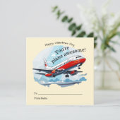 Vliegtuig Geweldige school Valentijn kaart (Staand voorkant)