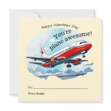 Vliegtuig Geweldige school Valentijn kaart