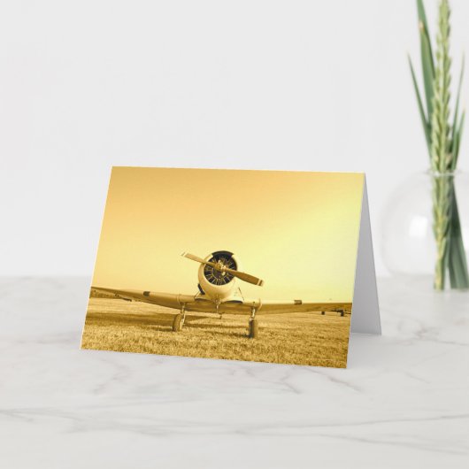vliegtuig Golden Yellow Kaart (Voorkant)