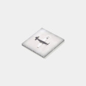  vliegtuig grijs post-it® notes (Schuin)