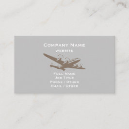 Vliegtuig Grijze Visitekaartje