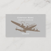 Vliegtuig Grijze Visitekaartje (Achterkant)