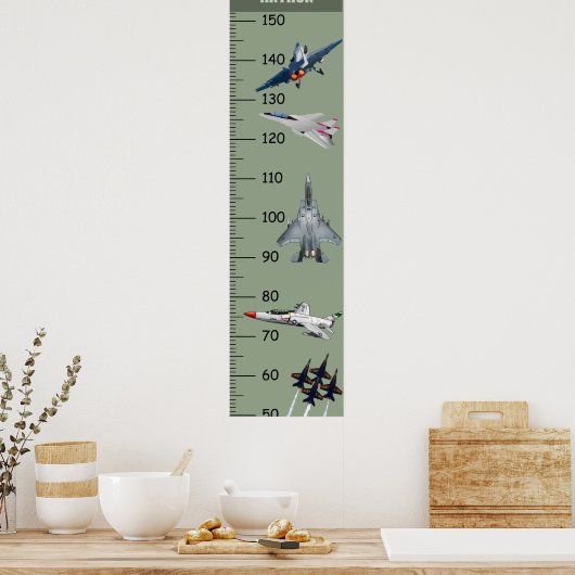 Vliegtuig Groeigrafiek Poster (Keuken)