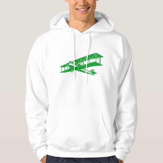  vliegtuig - groen gras hoodie (Voorkant)