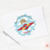 Vliegtuig gunst Stickers piloot verjaardagsfeestje (Envelop)
