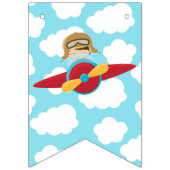 Vliegtuig Happy Birthday Banner Boy Bunting Flags (Eerste vlag)