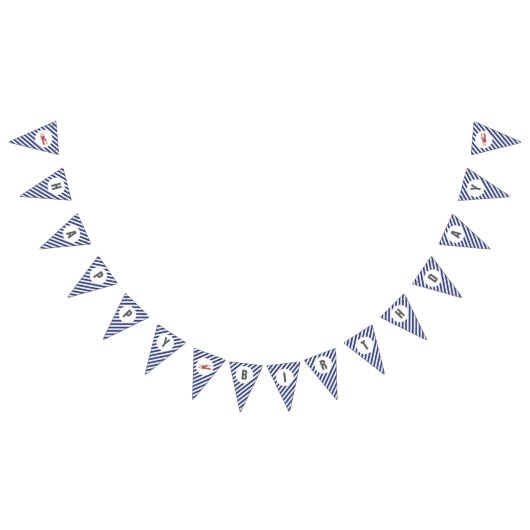  vliegtuig Happy Birthday-banner Vlaggetjes (Alle)