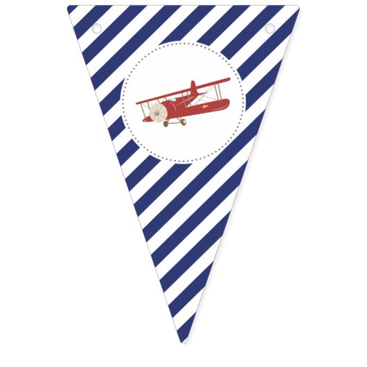  vliegtuig Happy Birthday-banner Vlaggetjes (Eerste vlag)