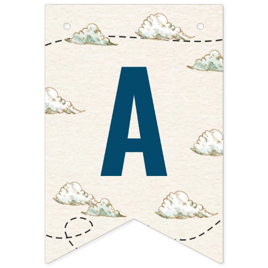  vliegtuig Happy Birthday Bunting Vlaggen Vlaggetjes (Derde vlag)