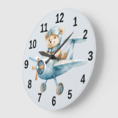 Vliegtuig Happy Blue Beer Pilot Grote Klok (Hoek)