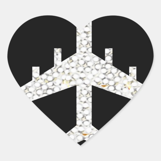 VLIEGTUIG HART STICKER (Voorkant)