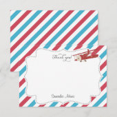  vliegtuig - Hartelijk dank Notitiekaartje (Voorkant / Achterkant)