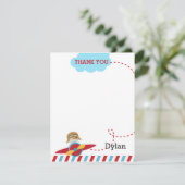 Vliegtuig Hartelijk dank - Pilot Planet Bedankkaart (Staand voorkant)