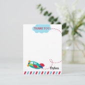 Vliegtuig Hartelijk dank - Vliegtuig Bedankkaart (Staand voorkant)