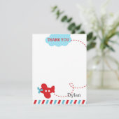 Vliegtuig Hartelijk dank - Vliegtuig Bedankkaart (Staand voorkant)