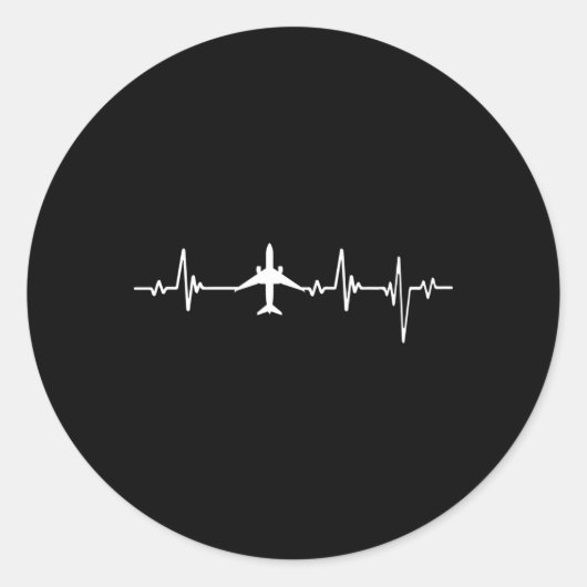 Vliegtuig Hebeat Flying Aviator Ronde Sticker (Voorkant)