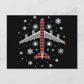 Vliegtuig heeft kerstpiloot gespeeld feestdagenkaart (Voorkant)