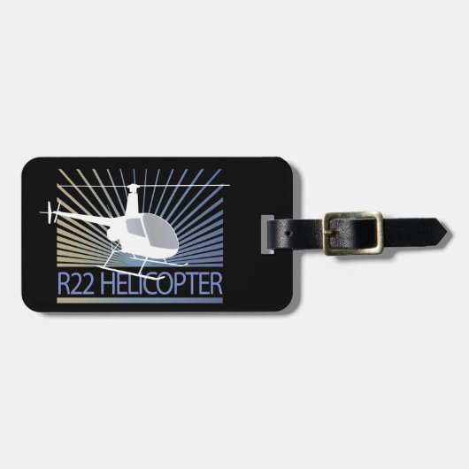 Vliegtuig helikopter bagagelabel (Voorkant horizontaal)