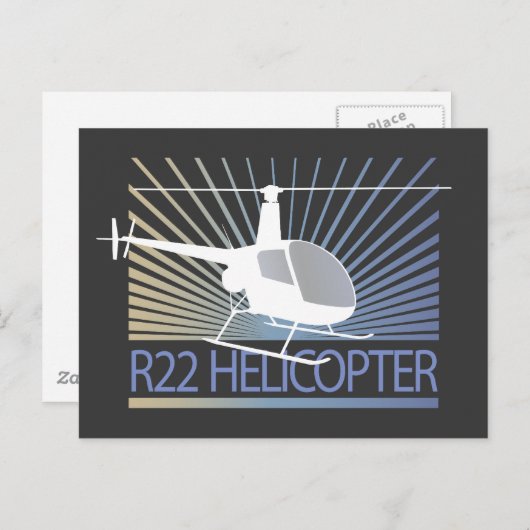 Vliegtuig helikopter briefkaart (Voorkant / Achterkant)