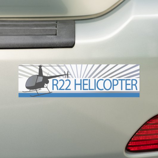 Vliegtuig helikopter bumpersticker (Op auto)