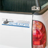 Vliegtuig helikopter bumpersticker (Op Truck)