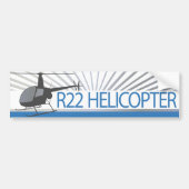 Vliegtuig helikopter bumpersticker (Voorkant)