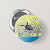 Vliegtuig helikopter ronde button 5,7 cm (Voorkant /achterkant)