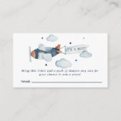 vliegtuig Het is een Baby-luierspoeling. Informatiekaartje (Voorkant)