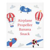 Vliegtuig hoe de tijd vliegt 1e verjaardagsfeest t foto afdruk (Voorkant)