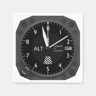 Vliegtuig-hoogtemeter Servetten