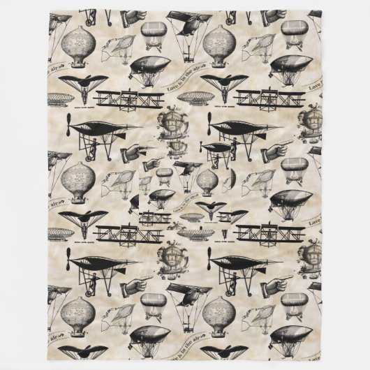  Vliegtuig ID913 Fleece Deken (Voorkant)