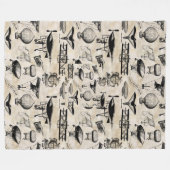 Vliegtuig ID913 Fleece Deken (Voorkant (Horizontaal))