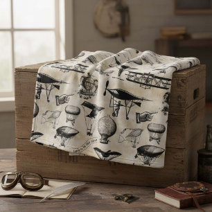  Vliegtuig ID913 Fleece Deken