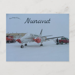 Vliegtuig in Arctic Bay Nunavut Canada Briefkaart