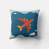 Vliegtuig in de "Blue Sky Children's Nursery Pilot Kussen (Achterkant)