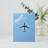 Vliegtuig in de lucht briefkaart (Staand voorkant)