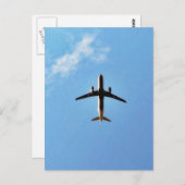 Vliegtuig in de lucht briefkaart (Voorkant / Achterkant)