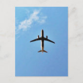Vliegtuig in de lucht briefkaart (Voorkant)