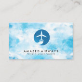 Vliegtuig in de lucht visitekaartje (Voorkant)