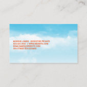 Vliegtuig in de lucht visitekaartje (Achterkant)