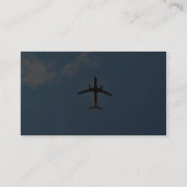 Vliegtuig in de lucht visitekaartje (Achterkant)