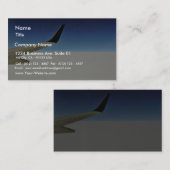 Vliegtuig in de lucht visitekaartje (Voorkant / Achterkant)