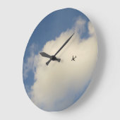 Vliegtuig in de Sky Wall Clock Grote Klok (Hoek)